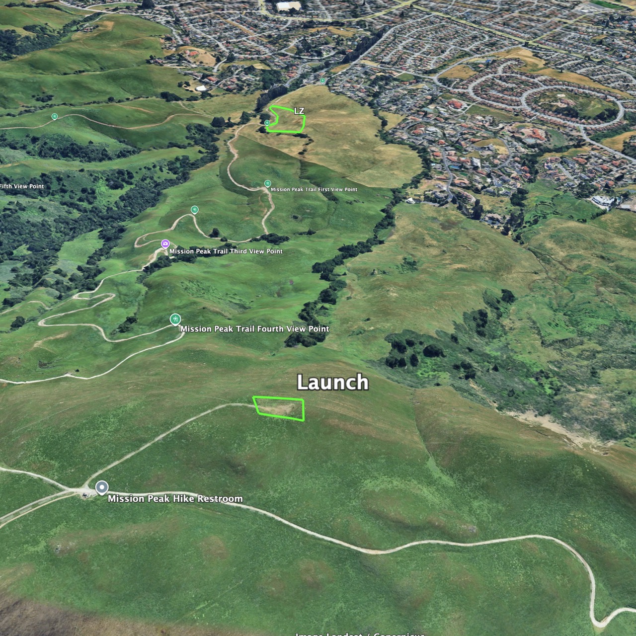 Mission Peak launch area